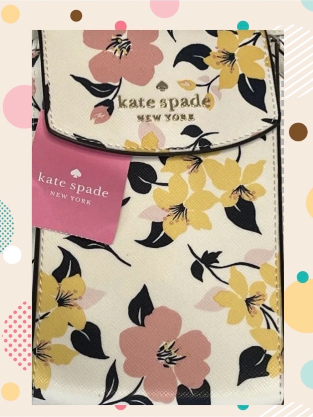 NWT Kate Spade Staci Lily Blooms Floral Phone Crossbody Bag K7277, MSRP $199 - Picture 1 of 8